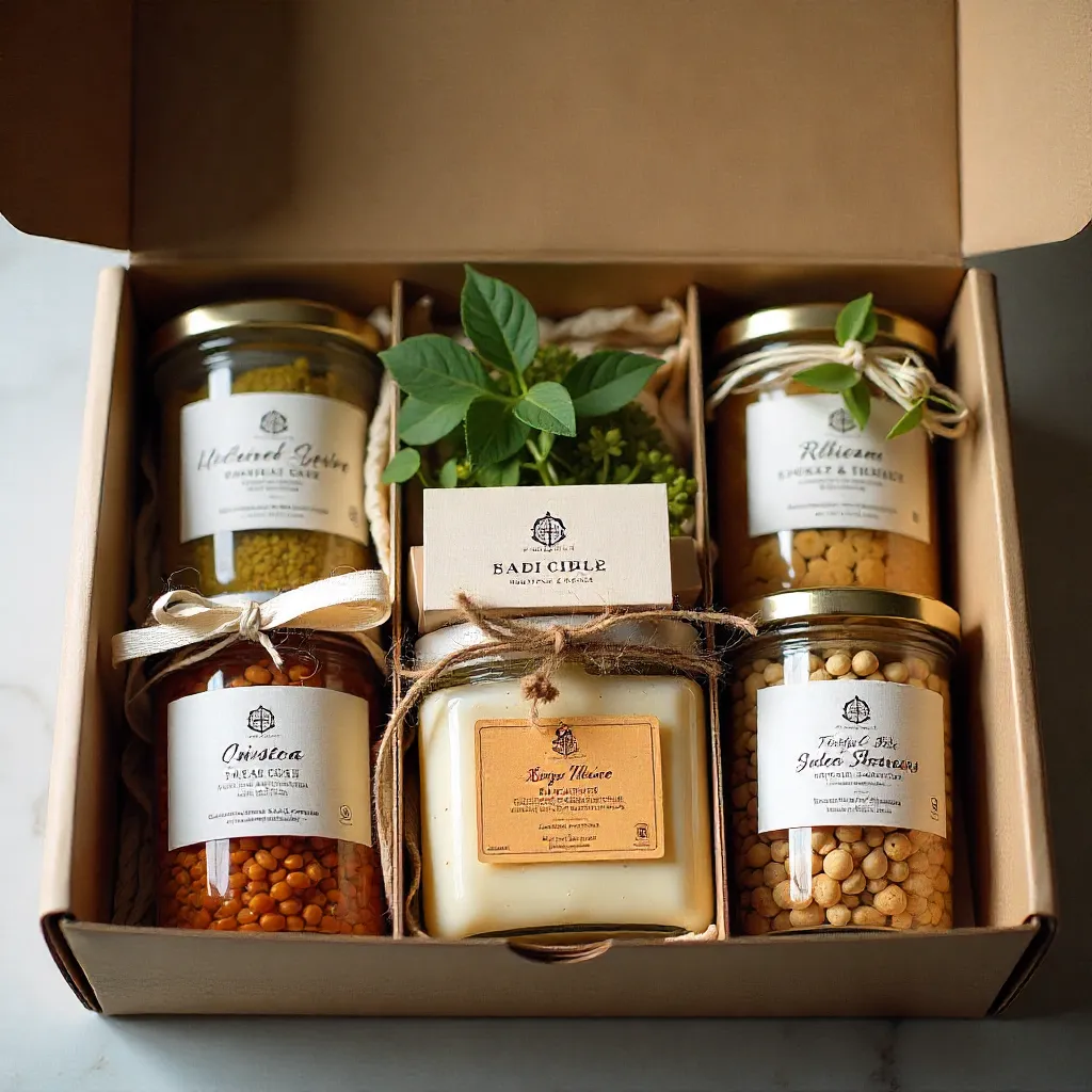 Assorted food kits display